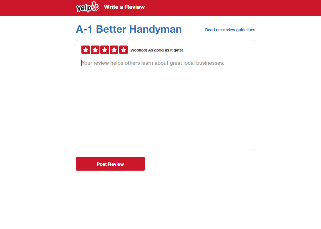 Yelp Reviews for A-1 Better Handyman Heating & Air